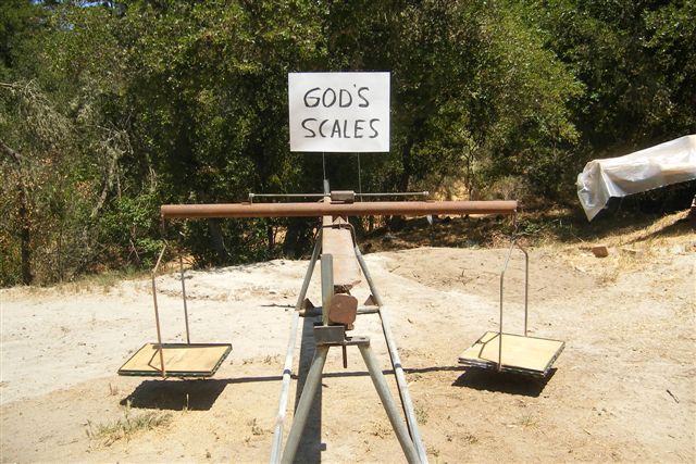 A visual of the scales used by God