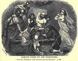 Samson taklen by the Philistines